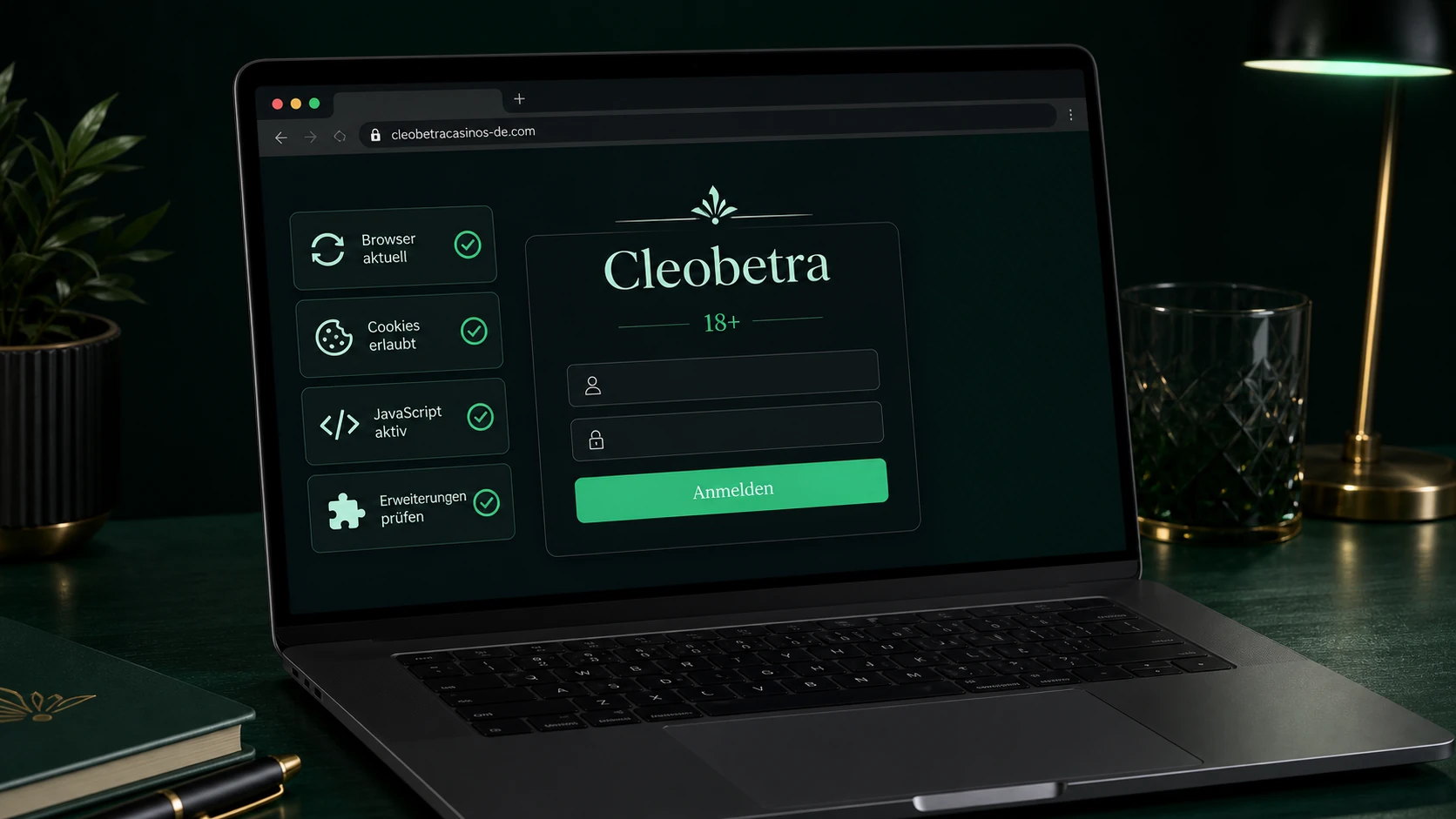 Cleobetra anmelden am Computer