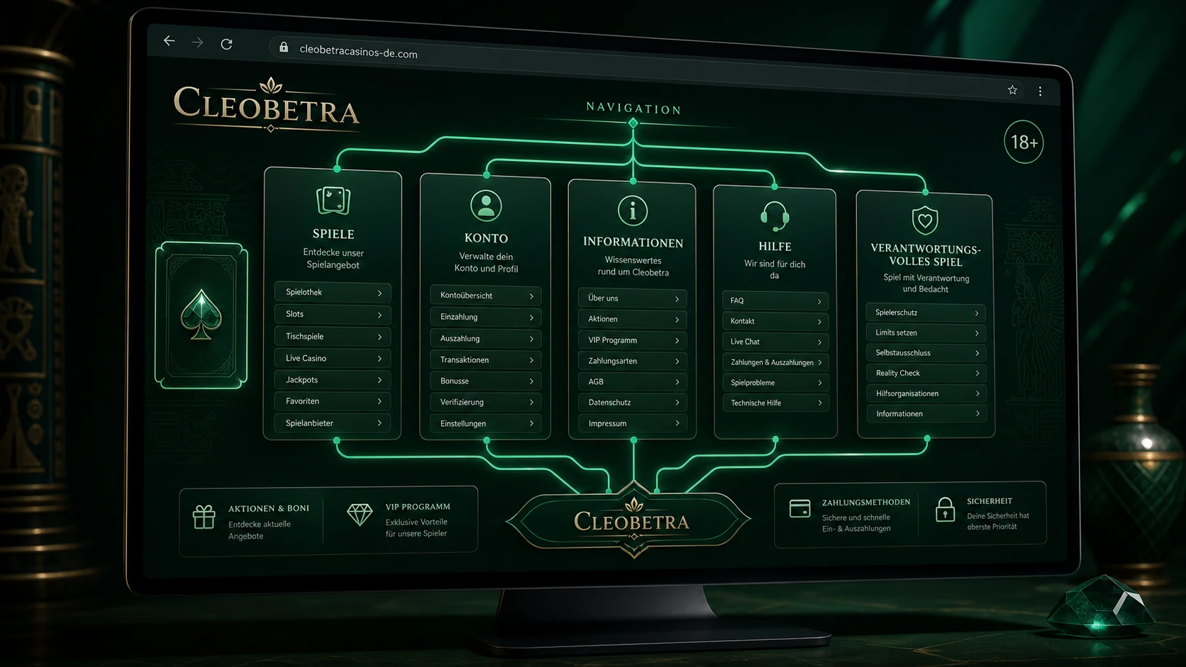 Cleobetra Online Casino: Aufbau und Orientierung